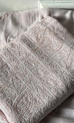 Load image into Gallery viewer, Women's Lucknowi Handcrafted Viscose Georgette Unstitched Chikankari Suit Material - HONC0325150