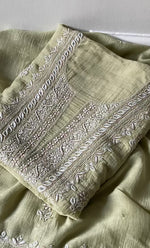 Load image into Gallery viewer, Women&#39;s Lakhnavi Handcrafted Mul Chanderi UnStitched Kurta And Dupatta Set - HONC0318527
