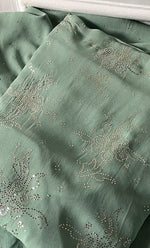 Load image into Gallery viewer, Women's Lucknowi Handcrafted Viscose Georgette Unstitched Chikankari Suit Material - HONC0336848