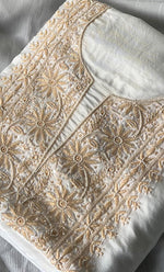 Load image into Gallery viewer, Ashima Women's Lucknowi Handcrafted Muslin Chikankari Unstitched Suit Material - HONC0243934