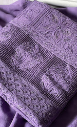 将图像加载到图库查看器中， Women&#39;s Lakhnavi Handcrafted Viscose Georgette Chikankari Full Suit Material - HONC0274222
