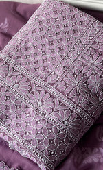 Load image into Gallery viewer, Vamika Women's Lucknowi Handcrafted Faux-Georgette Unstitched Chikankari Suit Material - HONC0330345