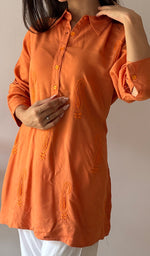Load image into Gallery viewer, Aamna Women's Lakhnavi Handcrafted Cotton Chikankari Top - HONC0325760