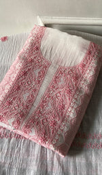 Load image into Gallery viewer, Women's Lakhnavi Handcrafted Mul Chanderi Unstitched Kurta And Dupatta Set - HONC0317225
