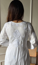 Load image into Gallery viewer, Women&#39;s Lucknowi Handcrafted Cotton Kurti  - HONC0296920
