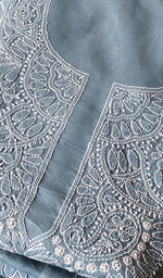 Load image into Gallery viewer, Women's Lakhnavi Handcrafted Cotton Unstitched Chikankari Suit Material - HONC0360797
