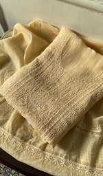 Load image into Gallery viewer, Women's Lakhnavi Handcrafted Mul Chanderi Unstitched Kurta And Dupatta Set - HONC0241765