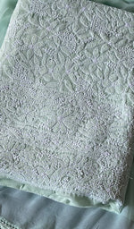 Load image into Gallery viewer, Women's Lakhnavi Handcrafted Cotton Unstitched Chikankari Suit Material - HONC0354995