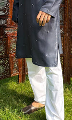 Load image into Gallery viewer, Men&#39;s Lucknowi Handcrafted Cotton Chikankari Kurta - HONC0324702
