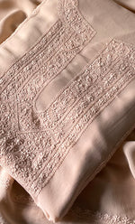 Load image into Gallery viewer, Women&#39;s Lakhnavi Handcrafted Viscose Georgette Chikankari Full Suit Material - HONC03125588
