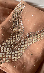 将图像加载到图库查看器中， Alfia Women&#39;s Lakhnavi Handcrafted Pure Organza Chikankari Unstitched Kurta And Dupatta Set- HONC0328068
