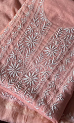 Load image into Gallery viewer, Women's Lakhnavi Handcrafted Mul Chanderi Chikankari Full Suit Material - HONC0307424