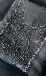 将图像加载到图库查看器中， Women's Lakhnavi Handcrafted Pure Organza Chikankari Unstitched Kurta And Dupatta Set- HONC0311247