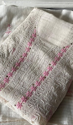 Load image into Gallery viewer, Women's Lakhnavi Handcrafted Mul Chanderi Unstitched Kurta And Dupatta Set- HONC02808920