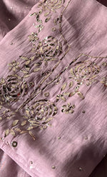 将图像加载到图库查看器中， Women's Lakhnavi Handcrafted Mul Chanderi Unstitched Chikankari Full Suit Material - HONC0326067