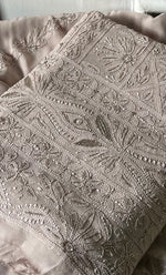 Load image into Gallery viewer, Women's Lucknowi Handcrafted Viscose Georgette Unstitched Chikankari Suit Material - HONC0325149