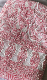 Load image into Gallery viewer, Women's Lakhnavi Handcrafted Cotton Unstitched Chikankari Suit Material - HONC0354984