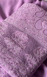 将图像加载到图库查看器中， Women&#39;s Lakhnavi Handcrafted Viscose Georgette Chikankari Full Suit Material - HONC0299906
