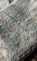 Load image into Gallery viewer, Women&#39;s Lakhnavi Handcrafted Mul Chanderi Unstitched Kurta And Dupatta Set- HONC0307471
