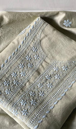 Load image into Gallery viewer, Women's Lakhnavi Handcrafted Chanderi Silk Unstitched Chikankari Full Suit - HONC0350702
