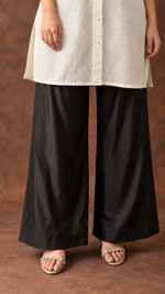 Women's Lakhnavi Handcrafted Cotton Chikankari Top And Palazzo Set - HONC013654