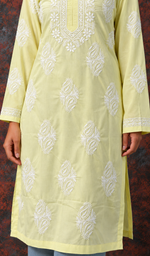 Women's Lucknowi Handcrafted Cotton Chikankari Kurti- HONC0129493