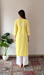 Women's Lucknowi Handcrafted Cotton Chikankari Kurti- HONC0160382