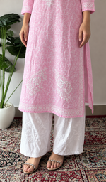 Women's Lucknowi Handcrafted Cotton Chikankari Kurti- HONC0392398