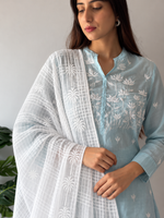 Women's Lucknowi Handcrafted Cotton Chikankari Dupatta - HONC0386479