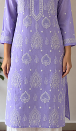 Women's Lucknowi Handcrafted Cotton Chikankari Kurti- HONC392382