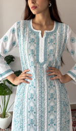 Women's Lucknowi Handcrafted Cotton Chikankari Kurti- HONC392426