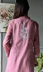 Load image into Gallery viewer, Women&#39;s Lakhnavi Handcrafted Kota Cotton Chikankari Kurti - HONC0305743
