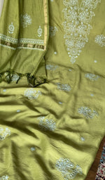 Fine chikankari across the body of the kurta piece