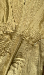 Chikankari worked by hand on chanderi silk
