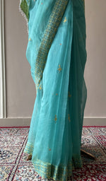 Saree draped on the mannequin, side view