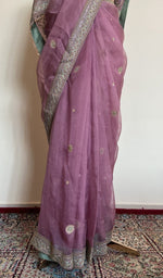 Saree draped on the mannequin, side view