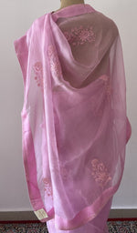 full length of the pink saree on the mannequin