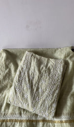 Gala and neckline of the green kurta