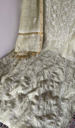 Close look at the fine front and back jaaldar chikankari anarkali