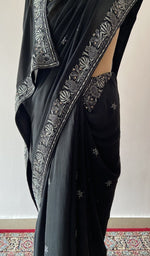 The drape from the back