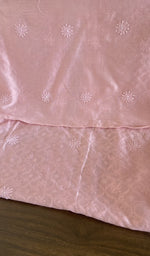 Close view of the pink kurta fabric