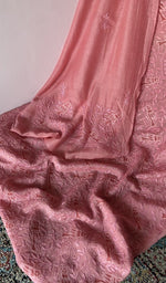 Gala and front placket, fine chikankari with zari patch work