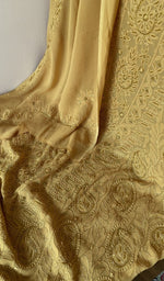 Gala and neckline, fine resham jaaldar chikankari with chhadi resham chikankari