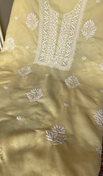 Chikankari worked by hand on cotton
