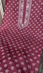 Chikankari worked by hand on munga silk