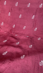 Close view of the magenta kurta fabric