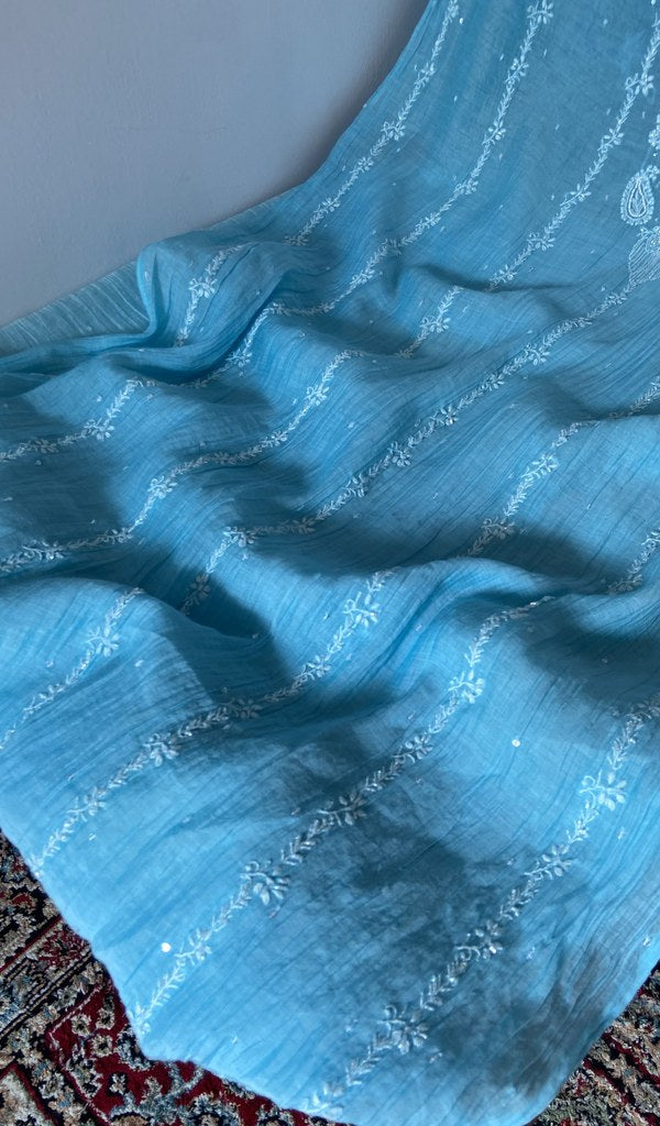 Gala worked in fine chikankari