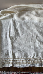 Hand embroidery on cream eri silk
