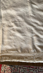 Hand embroidery on ivory eri silk