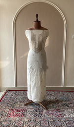 Ivory eri silk kurta fabric on the mannequin